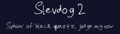 Slevdog 2 by Michael Slevin — Script Handwritten Font — thumbnail 2