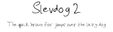 Slevdog 2 by Michael Slevin — Script Handwritten Font — thumbnail 1