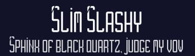 Slim Slashy by Rikyozone — Sans Serif Font — thumbnail 2