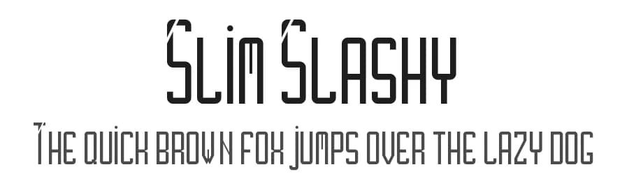Slim Slashy by Rikyozone — Sans Serif Font — preview 1