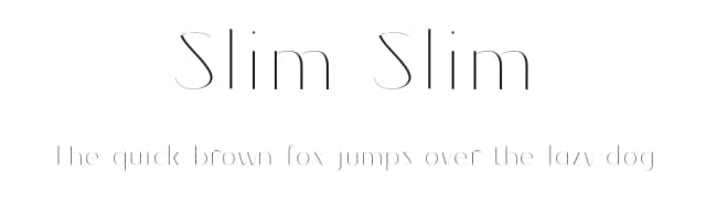 Slim Slim by Matěj Hofman — Sans Serif Font