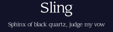Sling by STAR Retrieval Systems — Serif Font — thumbnail 2