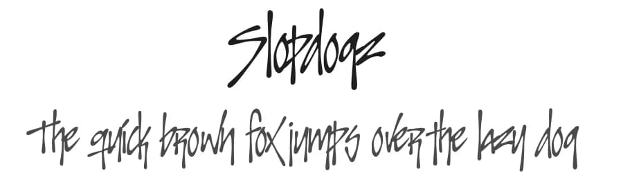 Slopdogz by Måns Grebäck — Script Handwritten Font