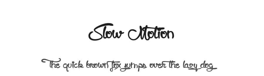 Slow Motion by Maelle.K | Thomas Boucherie — Script Handwritten Font