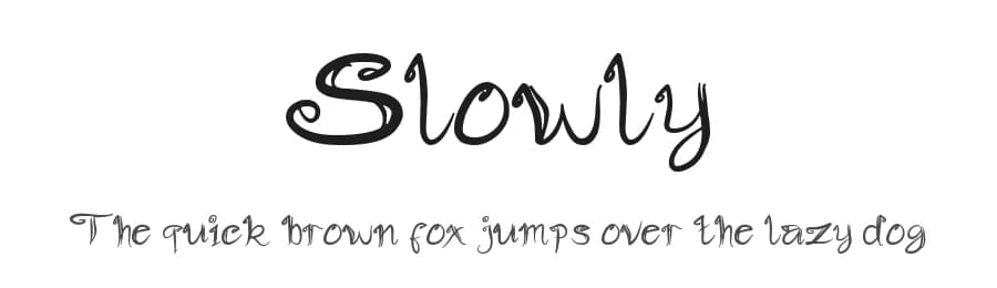 Slowly by Akhmad Mujayyid — Script Handwritten Font — preview 1