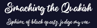 Smaching the Quakish by Octotype  | Thomas Boucherie — Script Handwritten Font — thumbnail 2