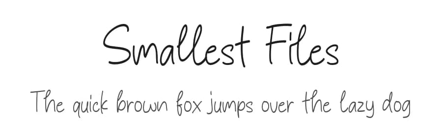 Smallest Files by MJType — Script Handwritten Font