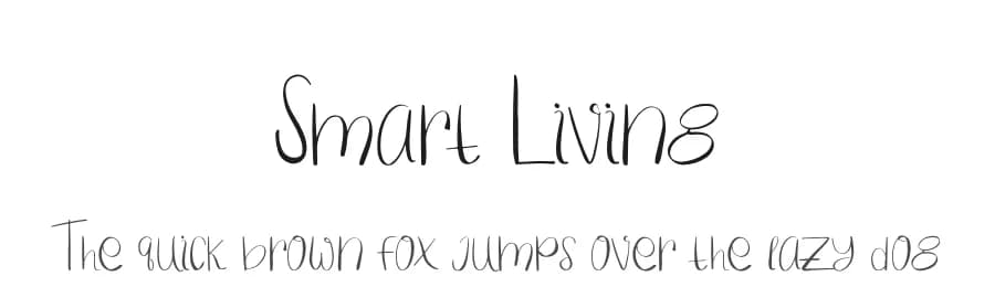 Smart Living by Booga Letter — Script Handwritten Font