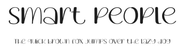 Smart People by Fana Merah Jambu — Script Handwritten Font