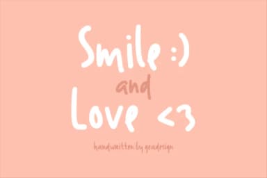 Smile and Love Font by geadesign — Script Handwritten Font — thumbnail 1