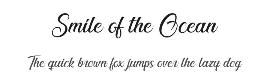 Smile of the Ocean by Cat.B — Script Handwritten Font