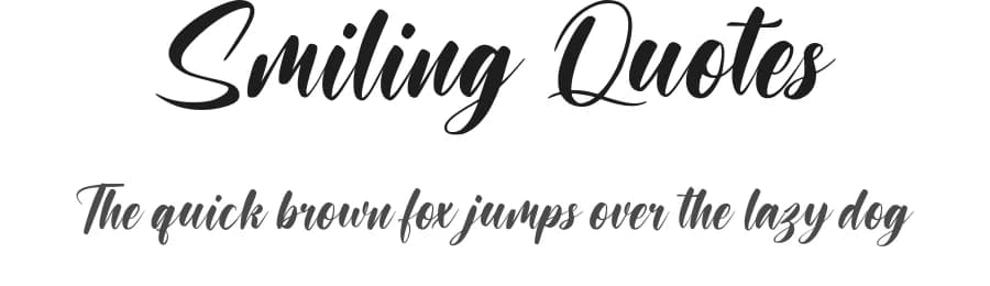 Smiling Quotes by Octotype  | Thomas Boucherie — Script Handwritten Font