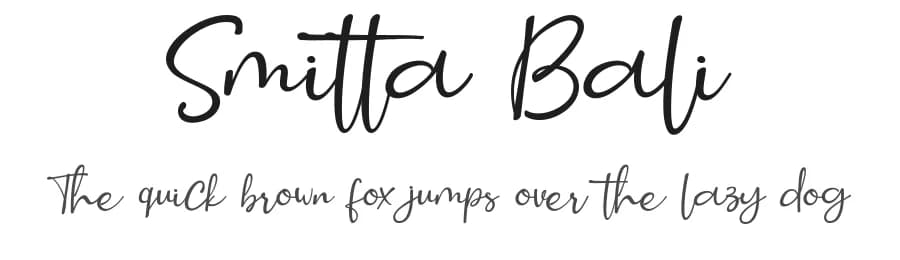 Smitta Bali by Bearytype — Script Handwritten Font