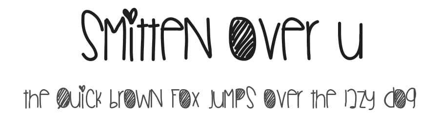 Smitten Over U by Des Gomez — Script Handwritten Font