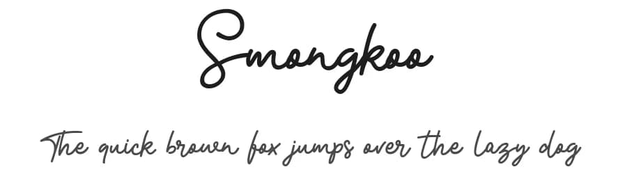 Smongkoo by Almaz Studio — Script Handwritten Font
