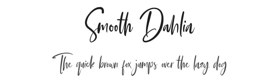 Smooth Dahlia by Damarletter — Script Handwritten Font