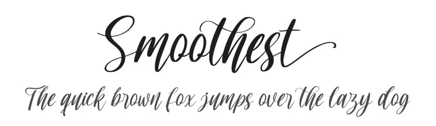Smoothest by Ditatype — Script Handwritten Font
