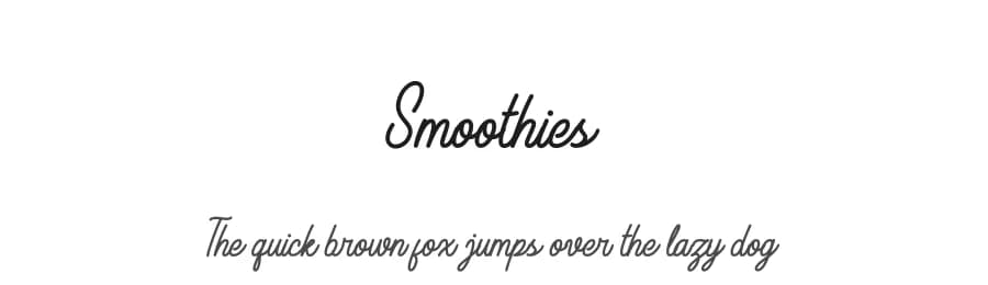 Smoothies by Variatype — Script Handwritten Font