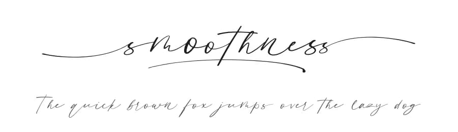 Smoothness by The Ocean Studio - Laire Banyu Sandi Pawenang — Script Handwritten Font