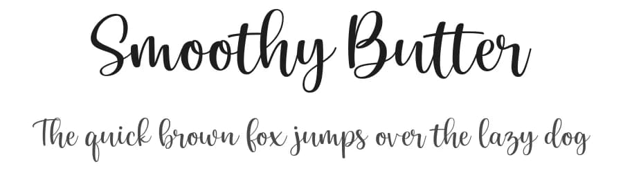 Smoothy Butter by Letterflow — Script Handwritten Font