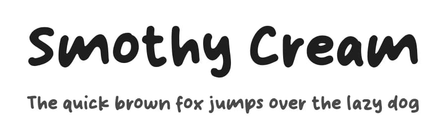 Smothy Cream by MJType — Script Handwritten Font