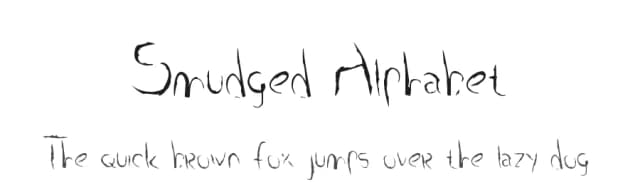 Smudged Alphabet by Tom Raaijmakers — Script Handwritten Font