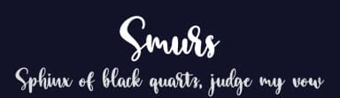 Smurs by Bearytype — Script Handwritten Font — thumbnail 2