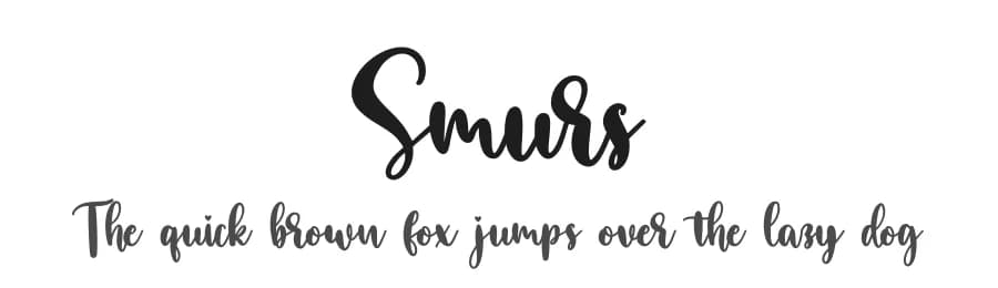 Smurs by Bearytype — Script Handwritten Font
