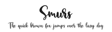 Smurs by Bearytype — Script Handwritten Font — thumbnail 1