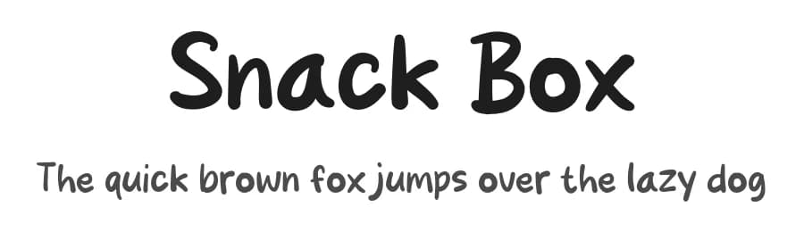 Snack Box by Khurasan — Script Handwritten Font