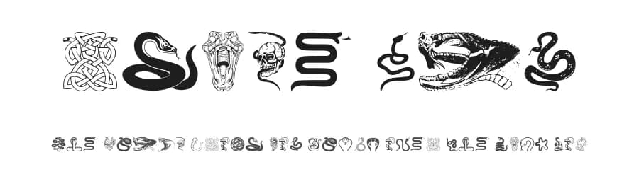 Snake Mix by Woodcutter — Dingbats Font