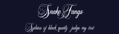 SnakeFangs by Vunira Design — Script Handwritten Font — thumbnail 2