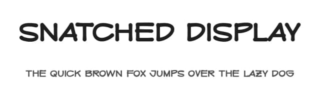 Snatched Display by Cititype — Script Handwritten Font