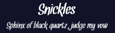 Snickles by Tup Wanders — Script Handwritten Font — thumbnail 2