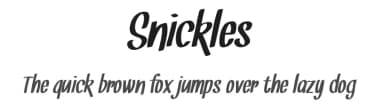Snickles by Tup Wanders — Script Handwritten Font — thumbnail 1