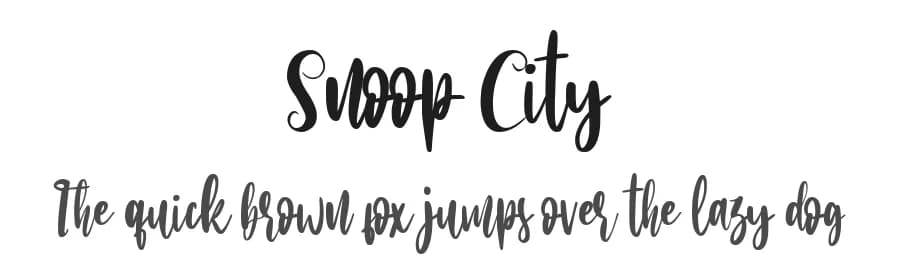 Snoop City by Supersemar Letter — Script Handwritten Font