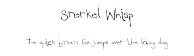 Snorkel Whisp by Xerographer Fonts — Script Handwritten Font — thumbnail 1