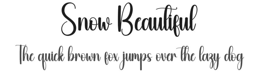 Snow Beautiful by Scratchones — Script Handwritten Font