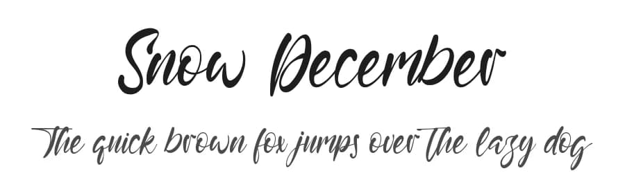 Snow December by Vztype Studio — Script Handwritten Font