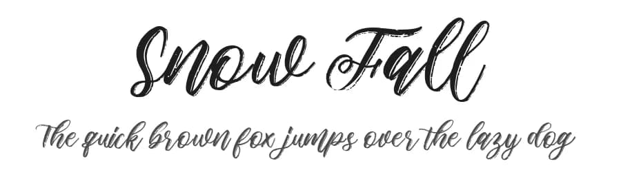 Snow Fall by zamjump — Script Handwritten Font