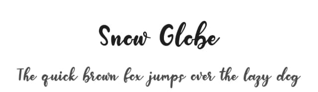 Snow Globe by Jennifer Creations — Script Handwritten Font