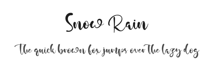 Snow Rain by Staircase Studio — Script Handwritten Font