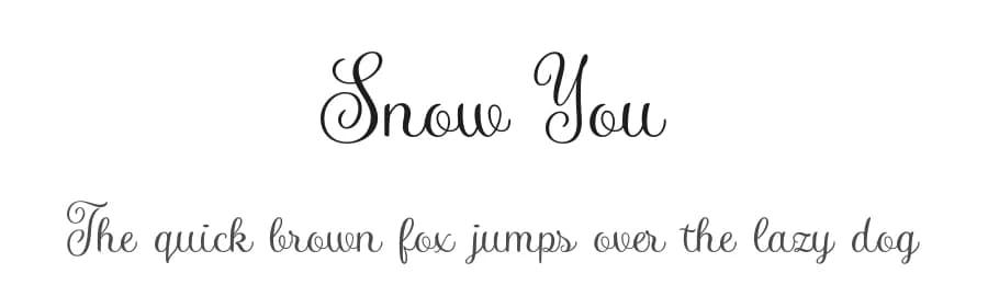 Snow You by RB Fonts — Script Handwritten Font