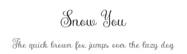 Snow You by RB Fonts — Script Handwritten Font — thumbnail 1