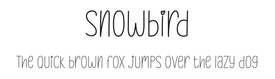 Snowbird by Graphix Line Studio — Script Handwritten Font