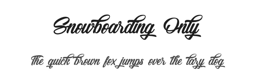 Snowboarding Only by Octotype | Thomas Boucherie — Script Handwritten Font
