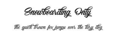 Snowboarding Only by Octotype  | Thomas Boucherie — Script Handwritten Font — thumbnail 1