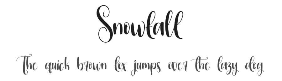 Snowfall by Scratchones — Script Handwritten Font