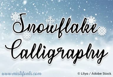 Snowflake Calligraphy Font by Misti — Script Handwritten Font — thumbnail 1