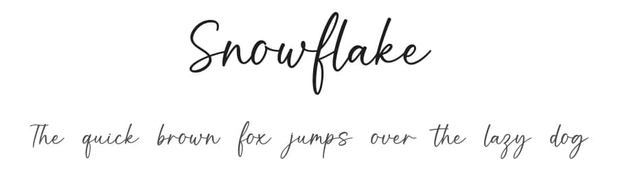 Snowflake by Graphix Line Studio — Script Handwritten Font